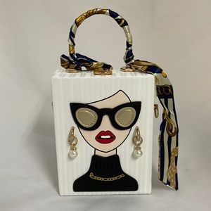 🆕 Crossbody Style Worthy Woman Purse with Handle Scarf